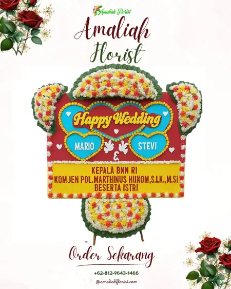 Papan Bunga Pernikahan Pela Mampang